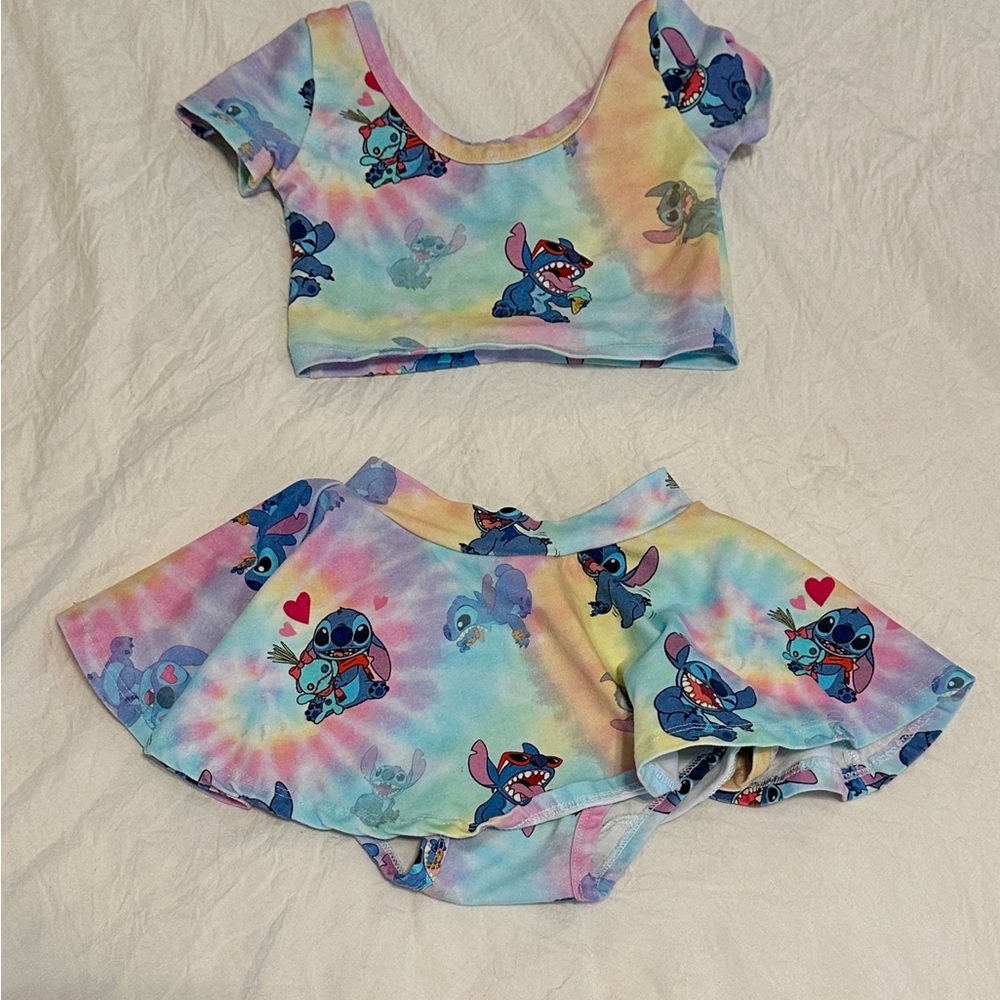 Wild Rich Kids Stitch Tie-Dye Two-Piece Swim Set - Toddler 3/4